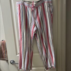 Old Navy Multicolor Striped Linen Pants Size Xl
